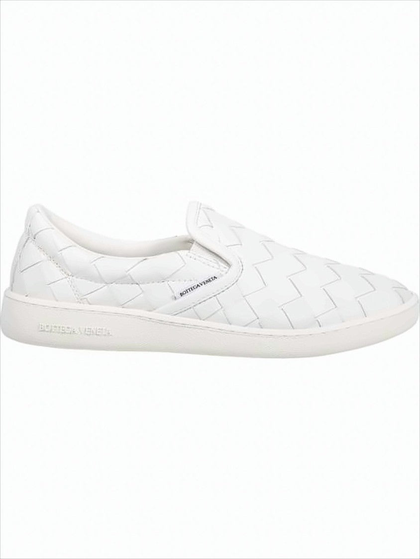 Bottega Veneta Woven Leather Slip-On Sneakers
