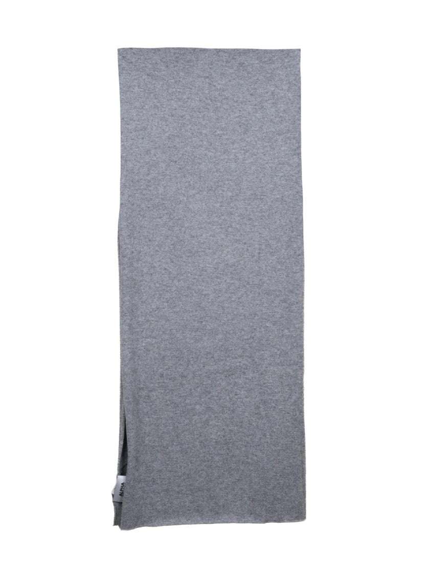 Alpha Studio Grey Heathered Wool-Cashmere Stole
