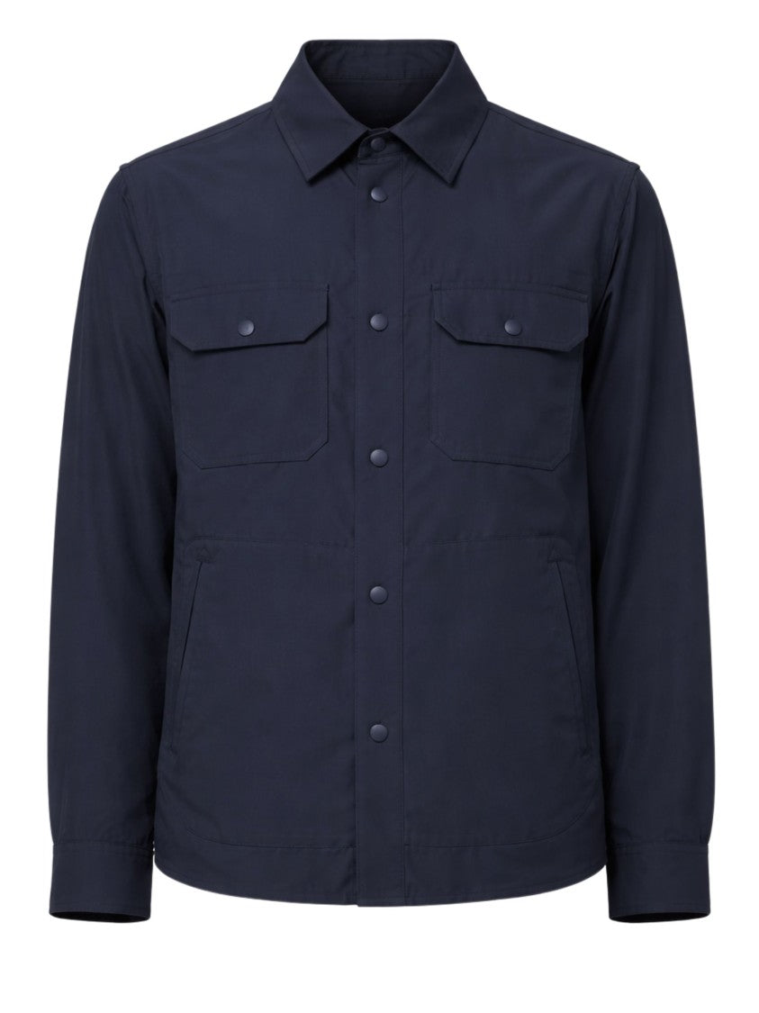 Woolrich Dark Navy Cotton Linen Shirt