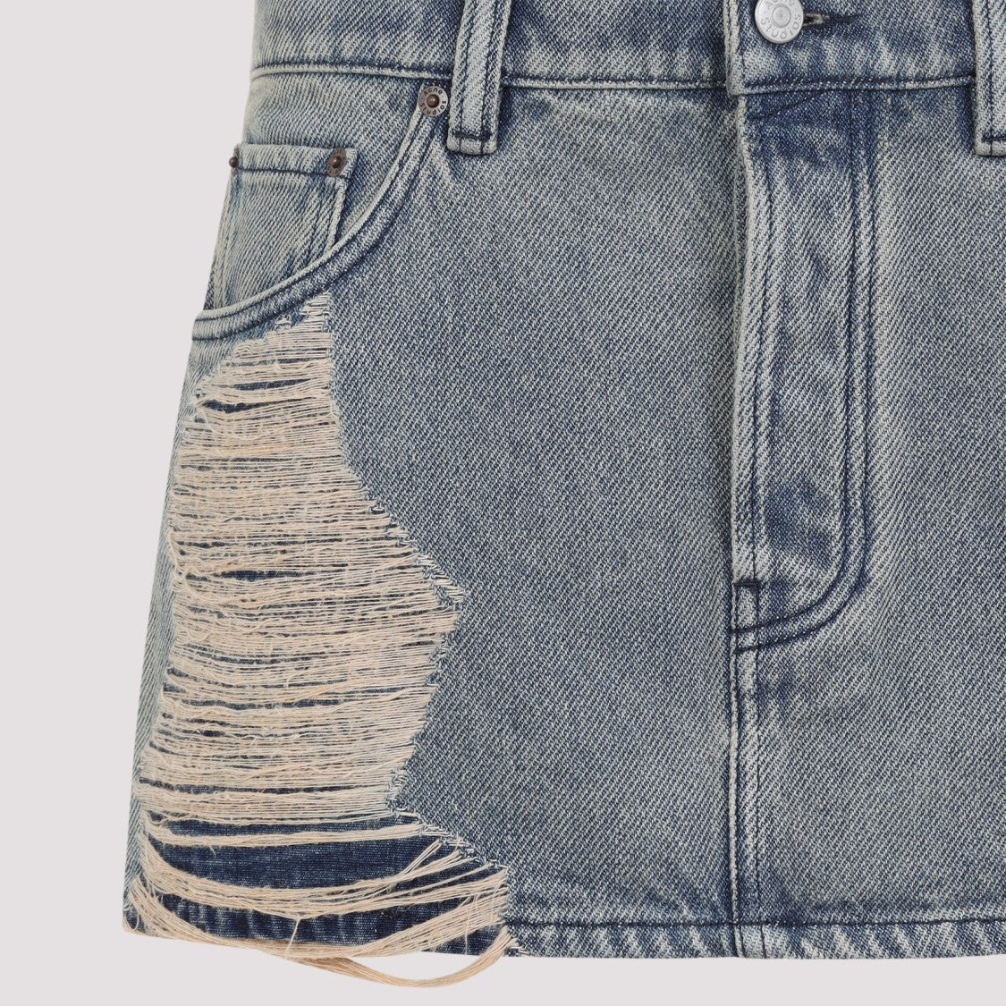 Acne Studios Mid Blue Cotton Denim Mini Skirt