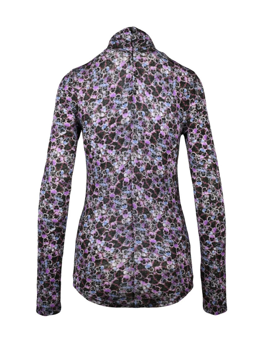 Isabel Marant Purple Viscose-Blend Stretch Turtleneck