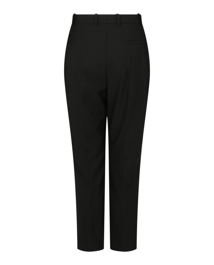 Alexander Mcqueen Tapered High-Waist Wool Trousers With Structured Silhouette