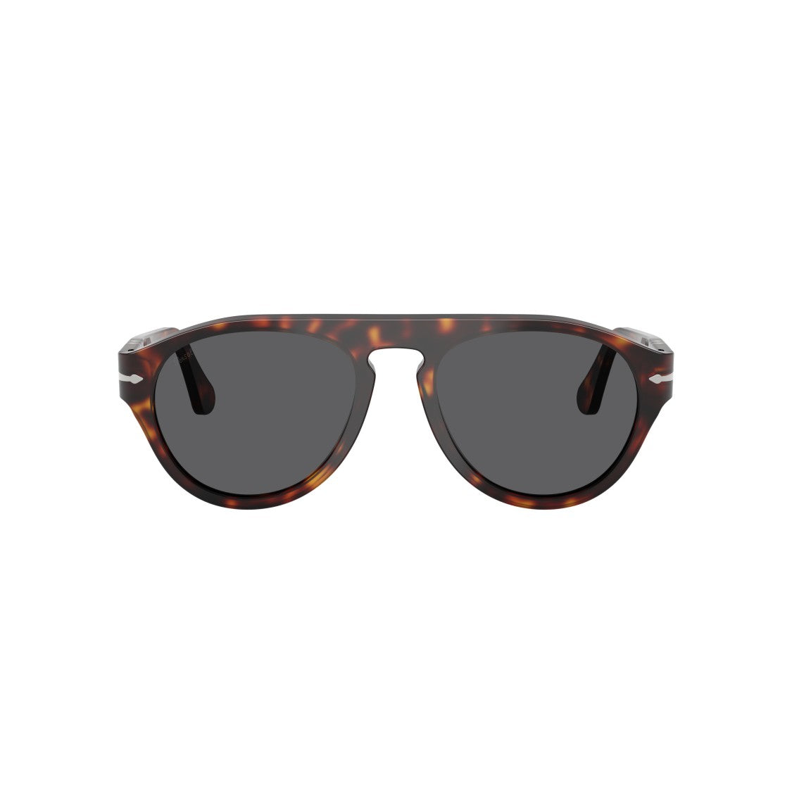 Persol 0Po3370s Tortoiseshell Round Frame Sunglasses With Metallic Detail
