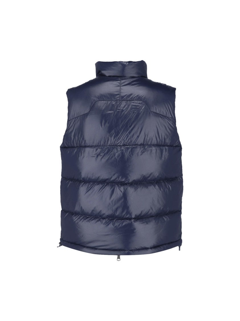 Polo Ralph Lauren Blue Quilted Padded High-Neck Vest