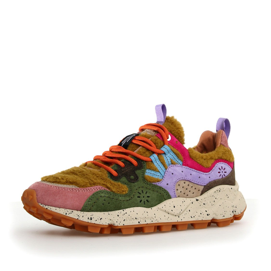 Flower Mountain Yamano 3 Sneakers In Antique Pink Suede