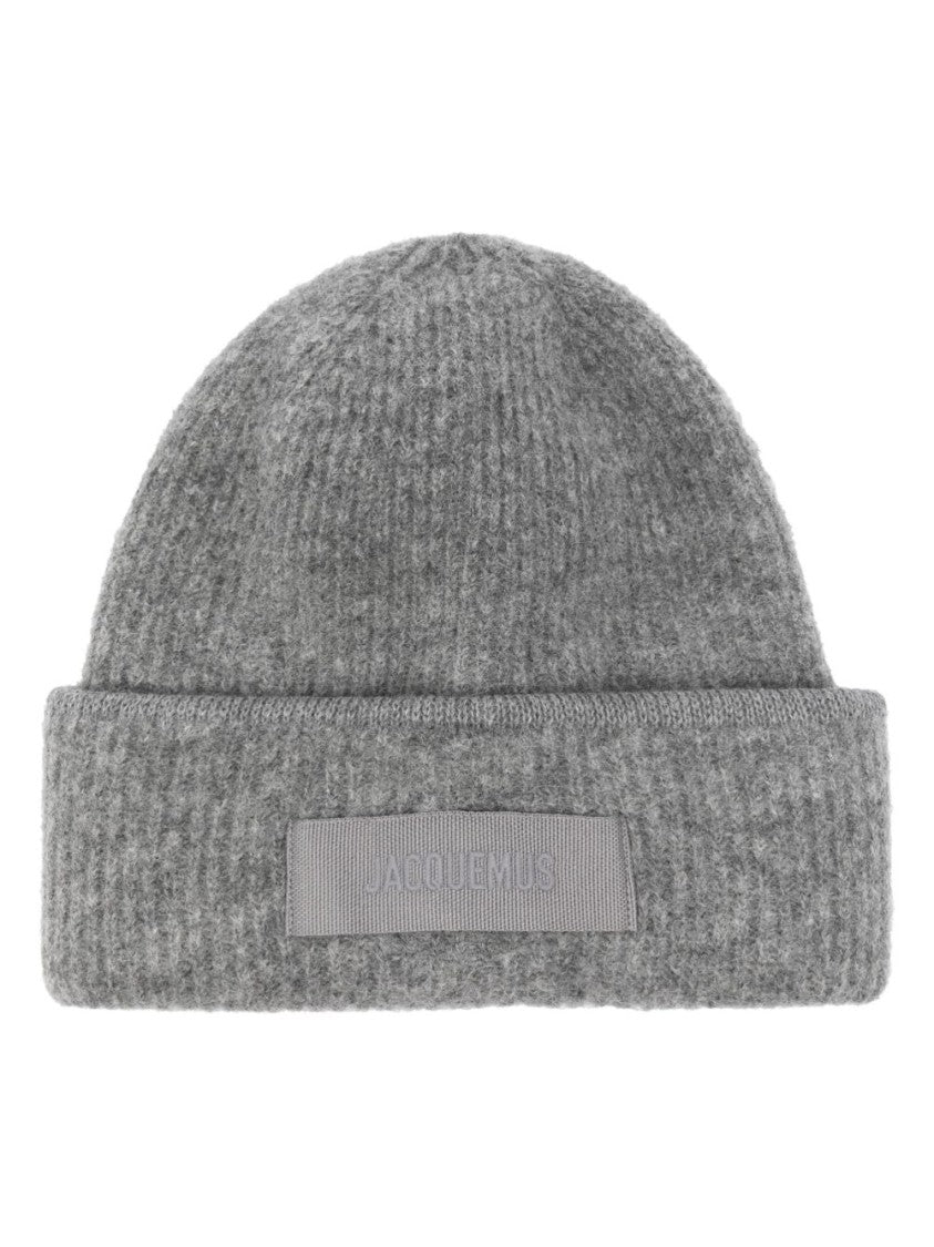 Jacquemus Ribbed Knit Folded Cuff Beanie Hat