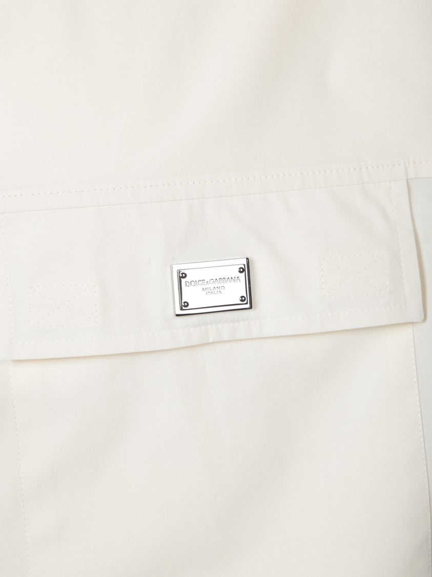 Dolce & Gabbana Classic White Shirt With Flap Pockets