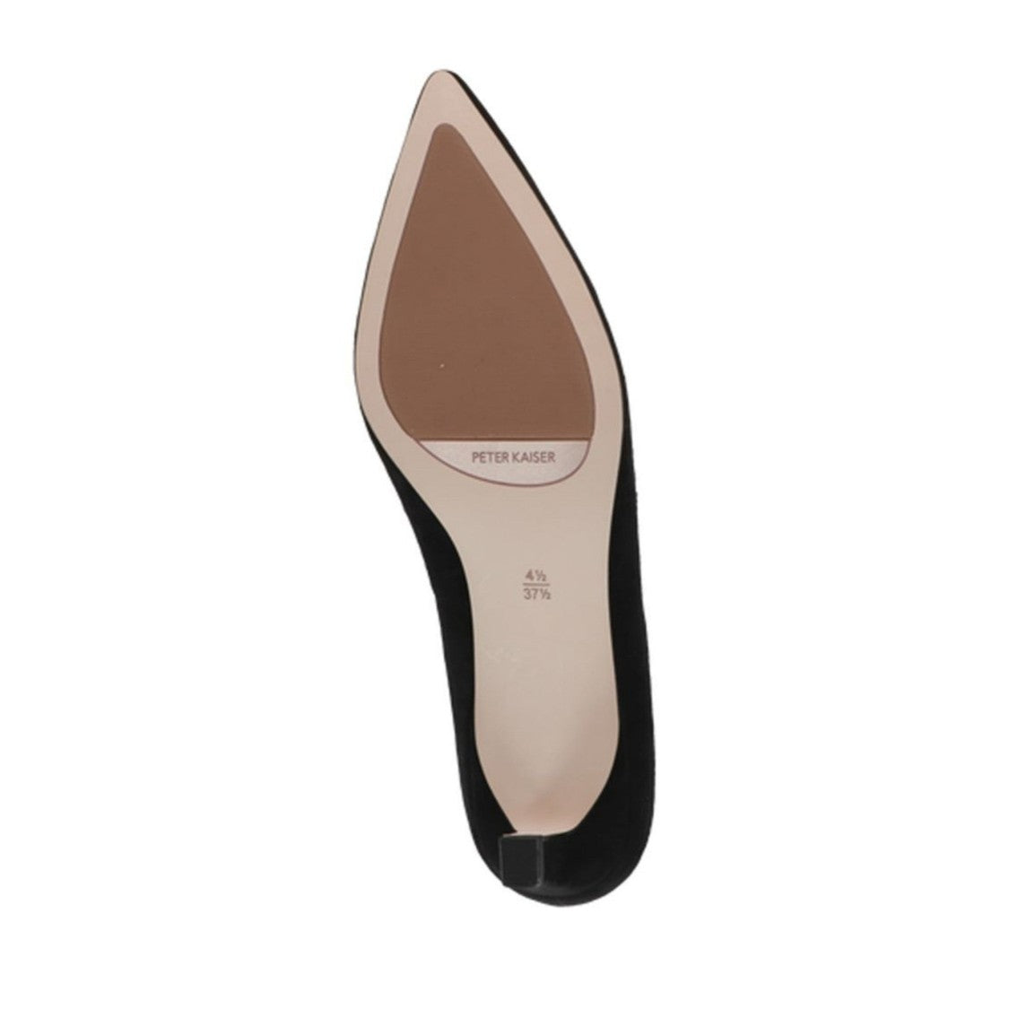 Peter Kaiser Black Pointed Toe Modest Heel Leather Dress Pumps