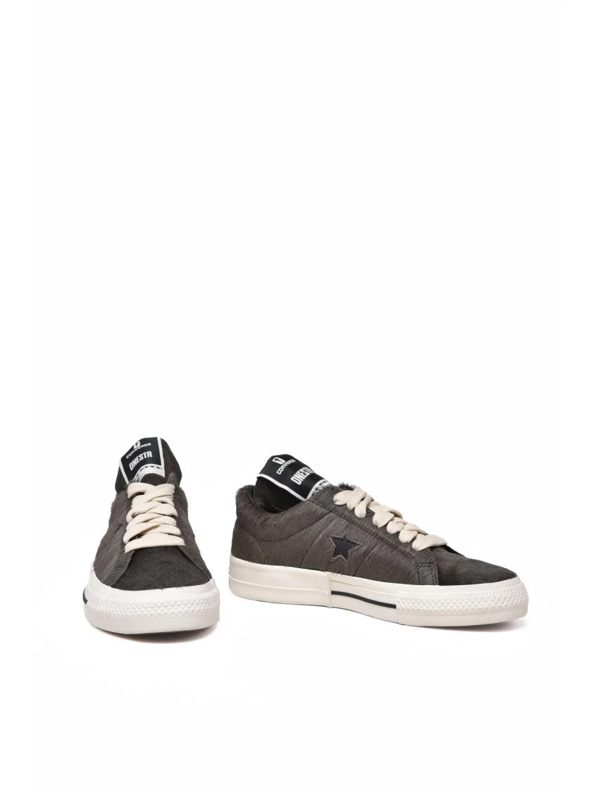 Converse X Drkshdw Grey Leather Cavallino Sneakers