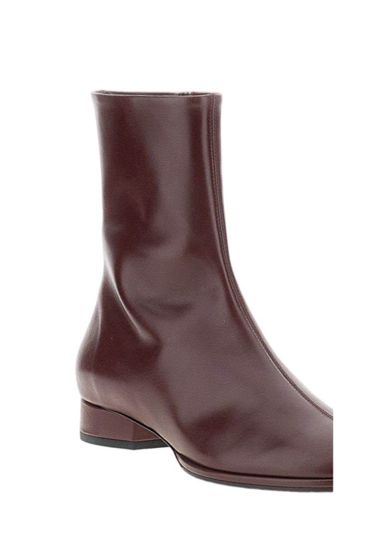 Aeydē Burgundy Roisin Leather Ankle Boots