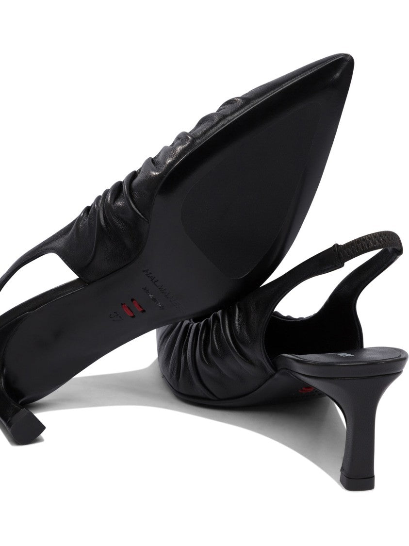 Halmanera Black Heeled Pumps With Pointed Toe