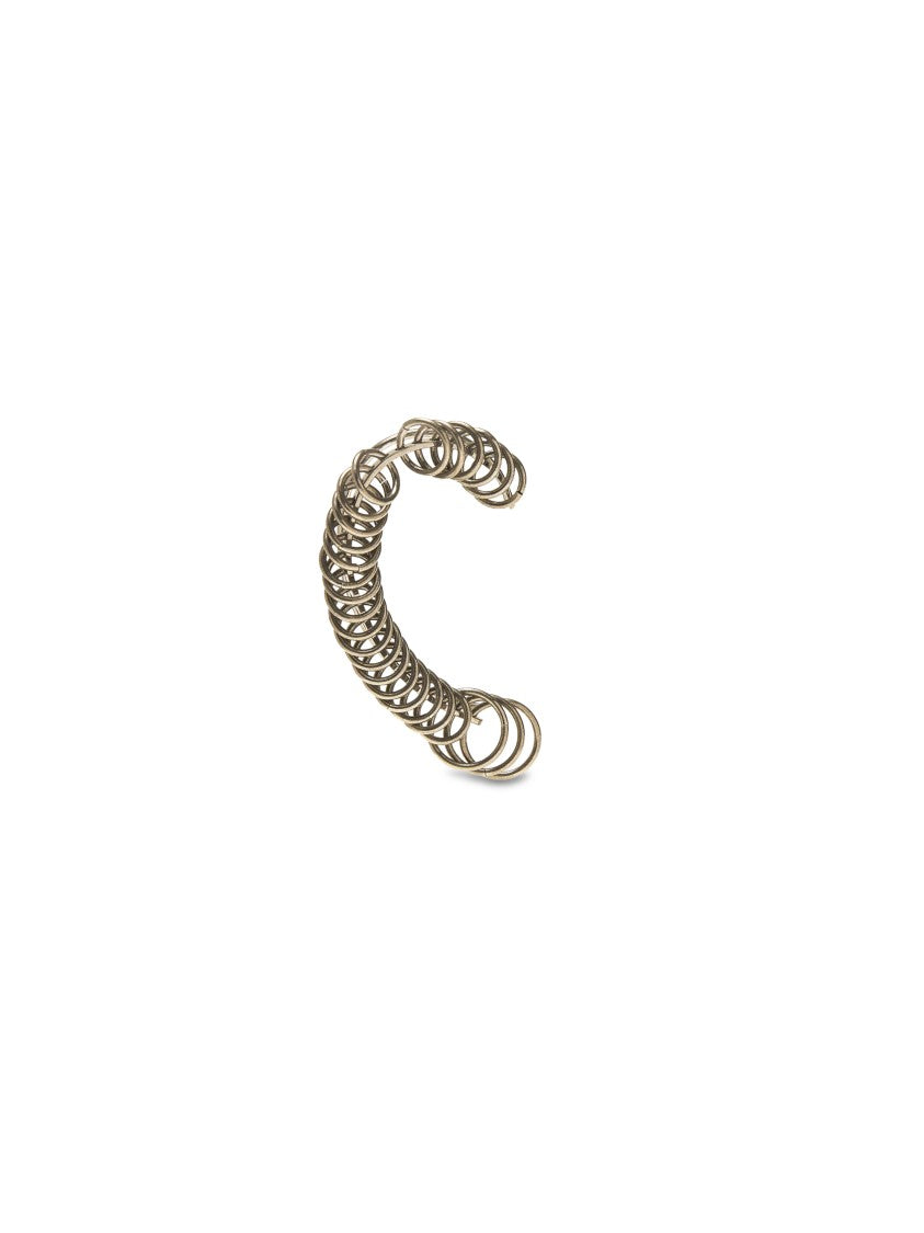 Panconesi Intricate Gold-Plated Ear Cuff With Textured Rings