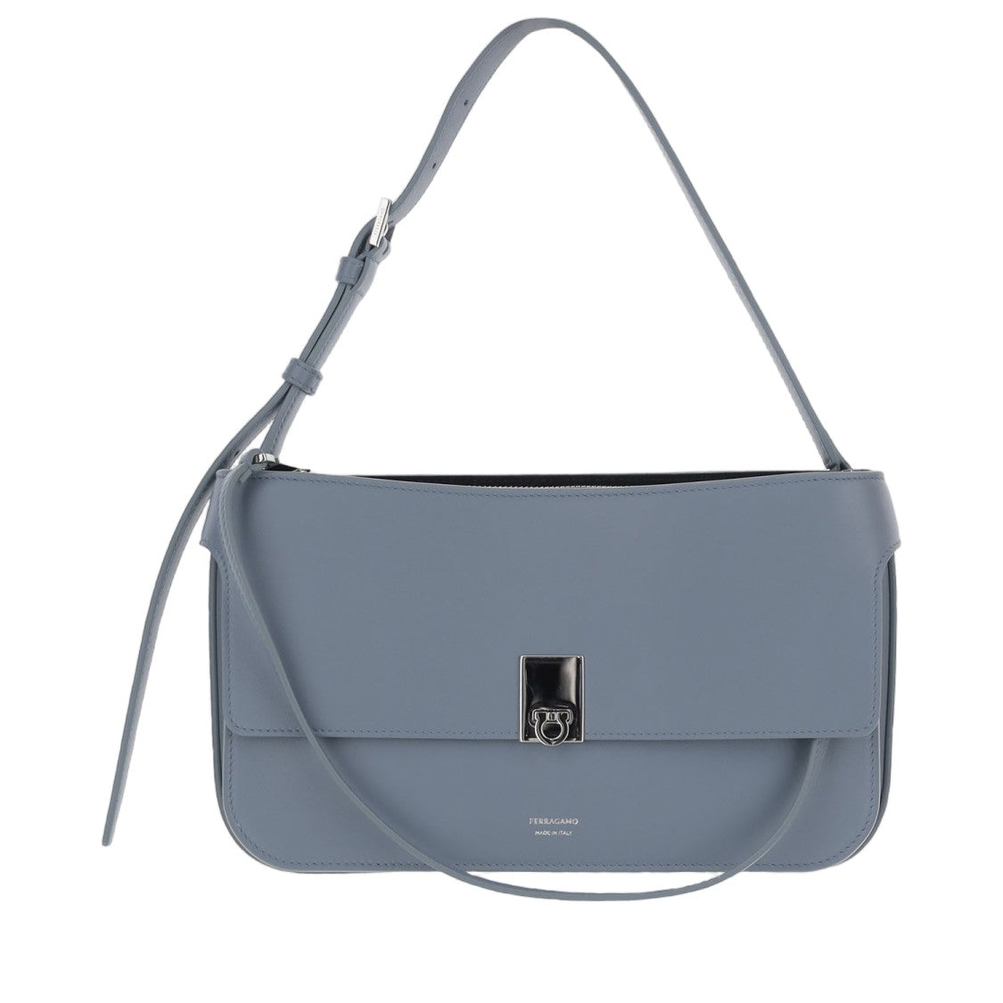 Salvatore Ferragamo Small Cara Leather Bag With Adjustable Handle And Zip Closure