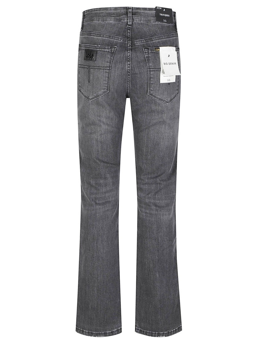 Lois Jeans Grey Malena F Straight-Leg Faded Cotton Jeans