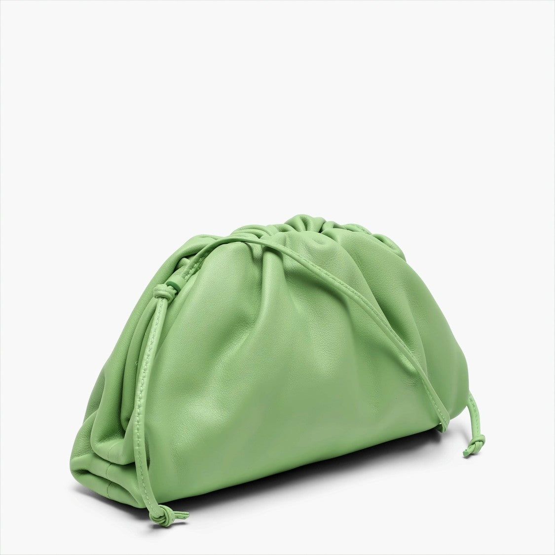 Bottega Veneta Gathered Mini Pouch In Smooth Calfskin Leather