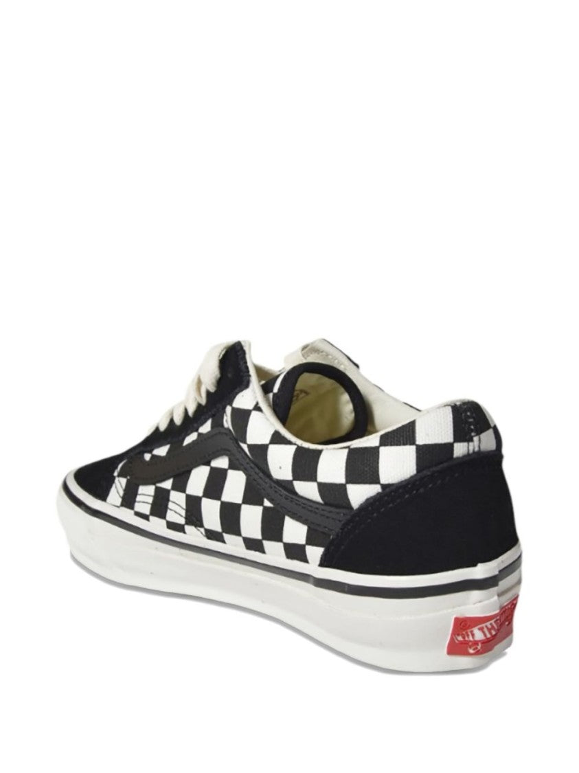 Vans Low-Top Checkerboard Sneakers With Suede Overlays And Signature Side Stripe