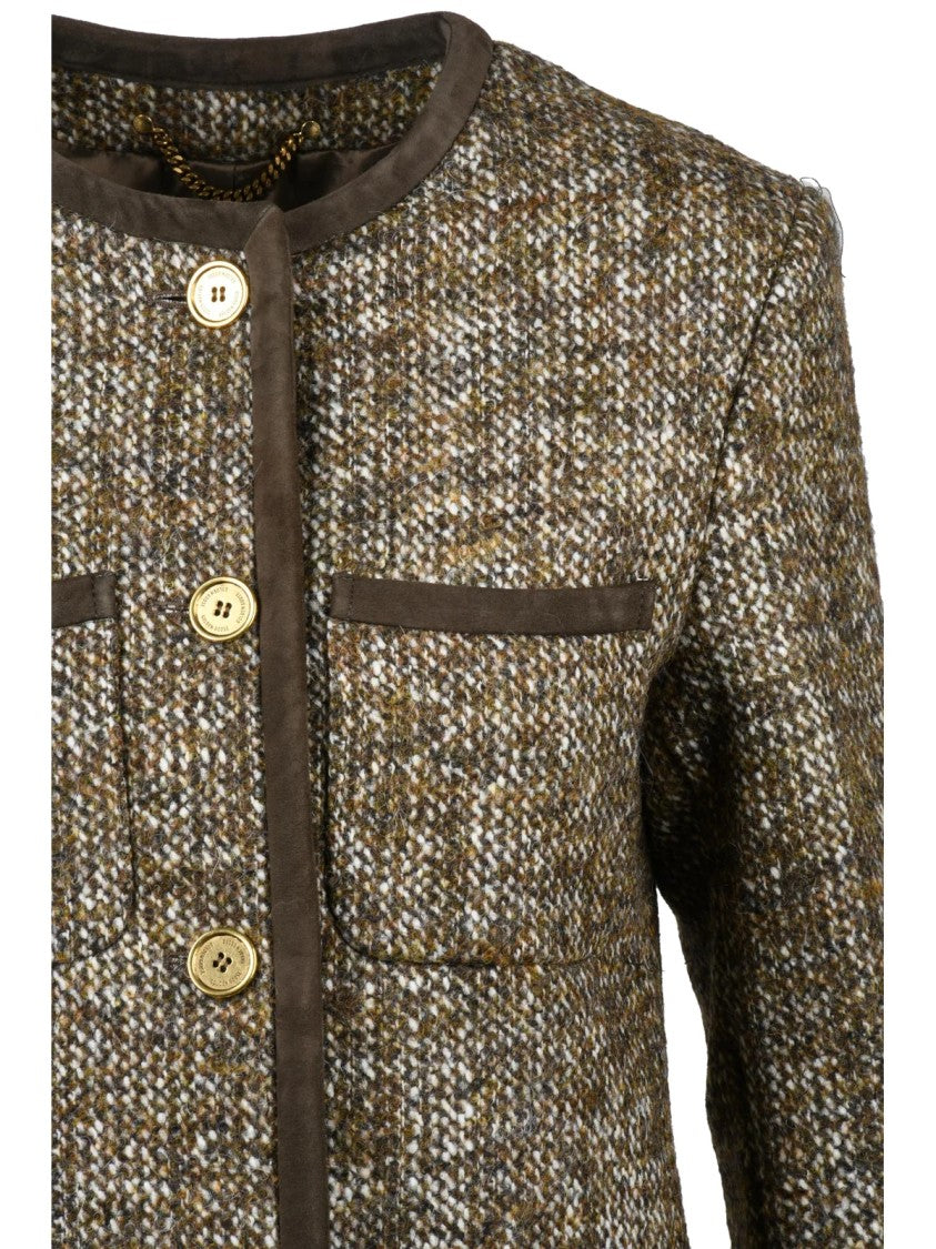 Golden Goose Brown Virgin Wool-Blend Suede Jacket