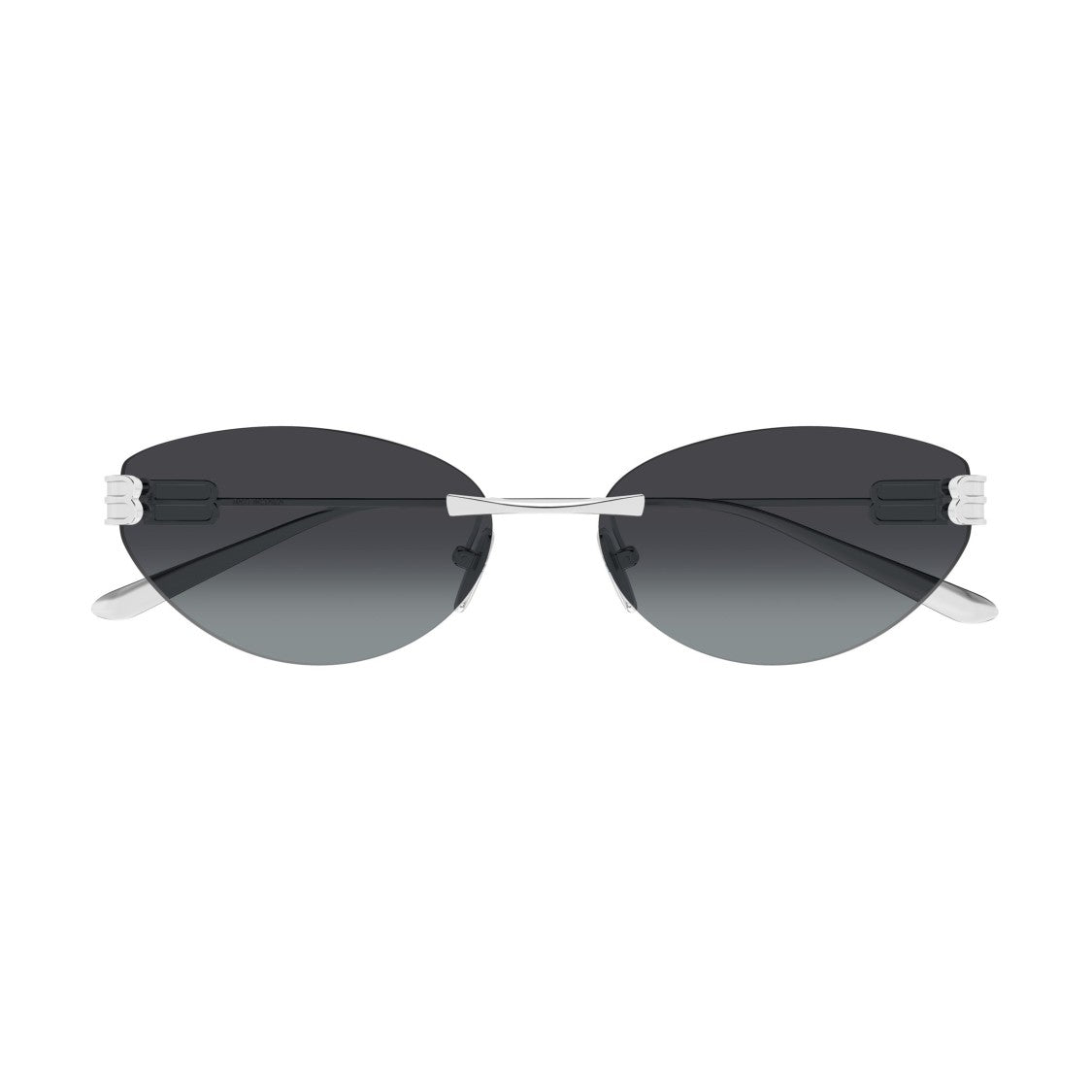 Balenciaga Rimless Sunglasses With Double-Bar Temples And Gradient Lenses