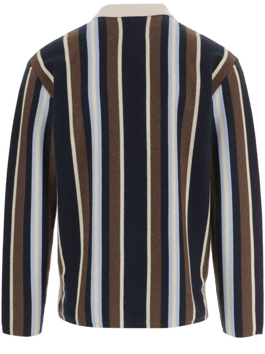 Guest In Residence Multicolored Striped Cashmere Polo Shirt