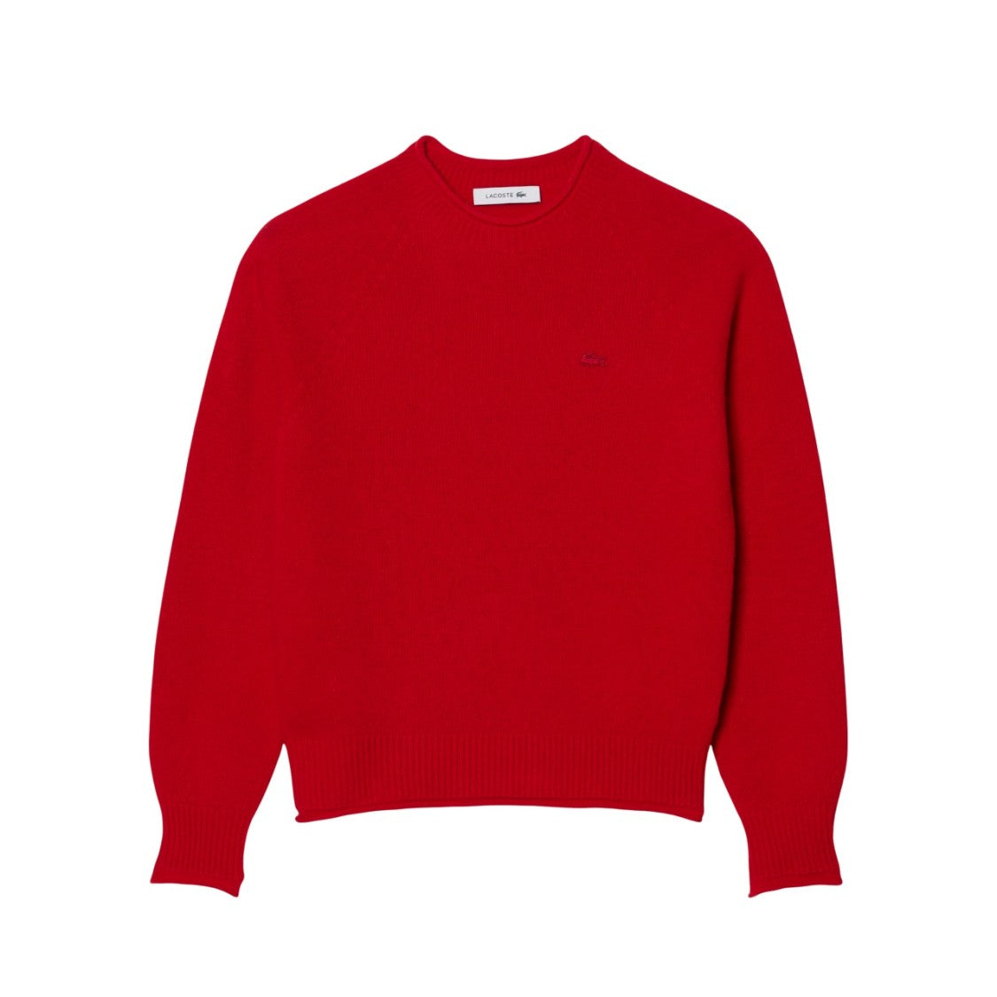 Lacoste Seamless Red Knit Sweater