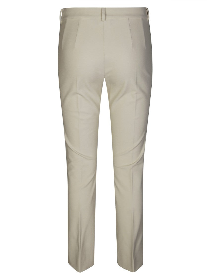 Max Mara Tailored Straight-Leg Pants With Subtle Texture