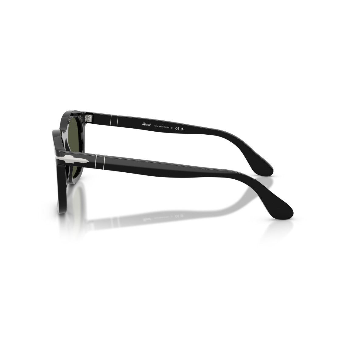 Persol 0Po3395s Rectangular Acetate Sunglasses With Dark Green Lenses