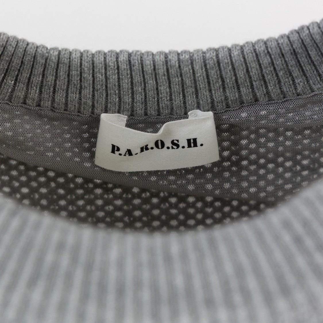 P.A.R.O.S.H. Cobalt Gray Knit T-Shirt