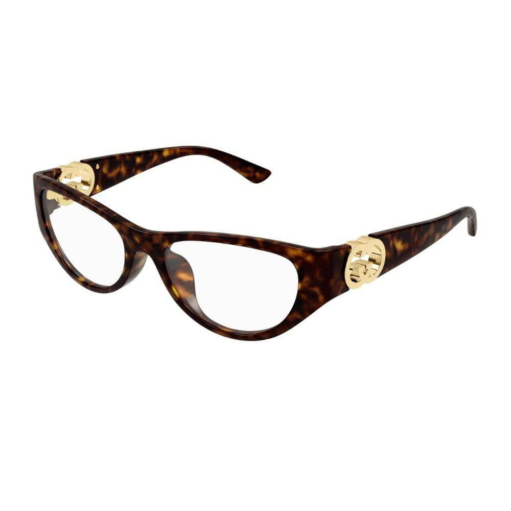 Gucci Gg1825o Emblem Line Cat-Eye Havana Optical Frame