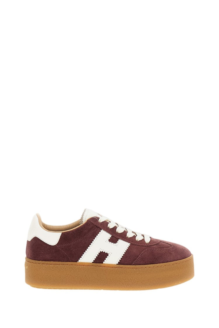 Hogan Red H698 Suede Sneakers