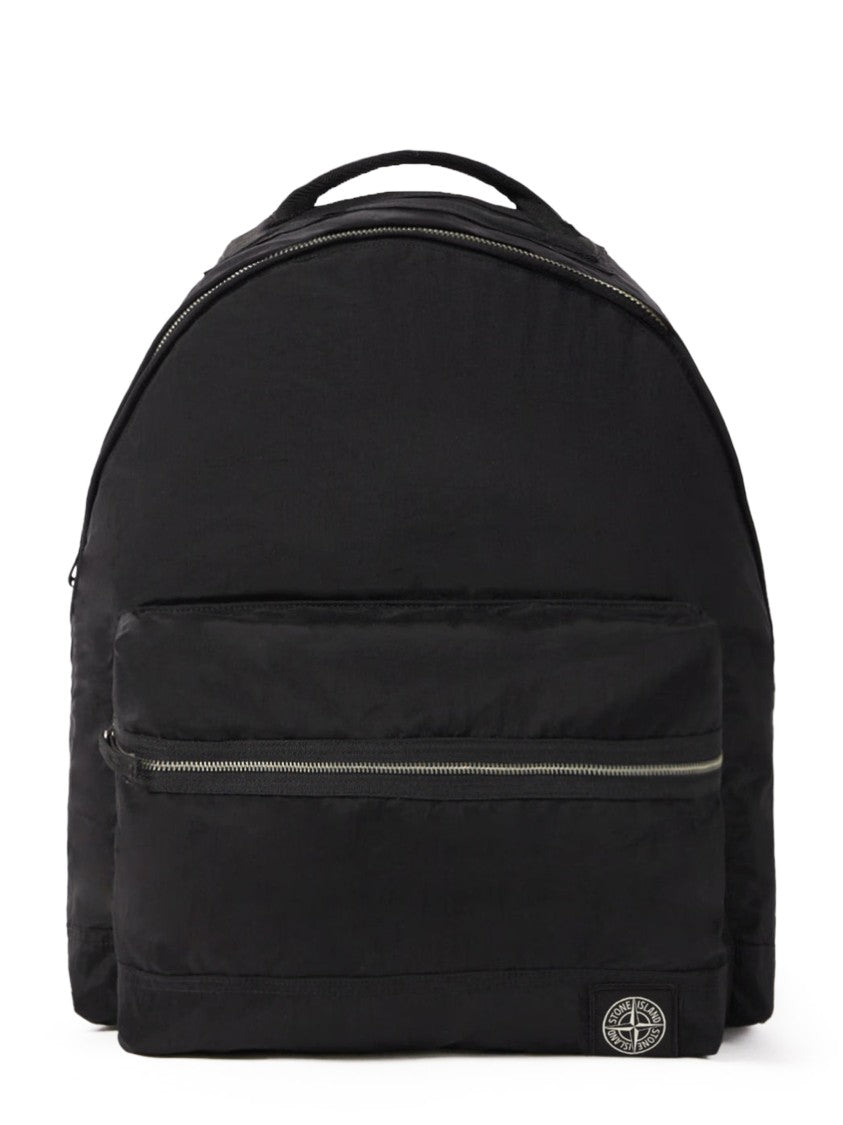Stone Island Rounded Top Black Backpack