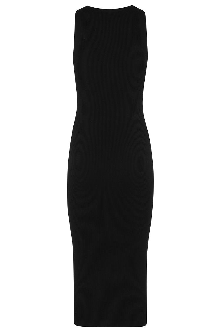 Elisabetta Franchi Stretch Ribbed Fabric Dress