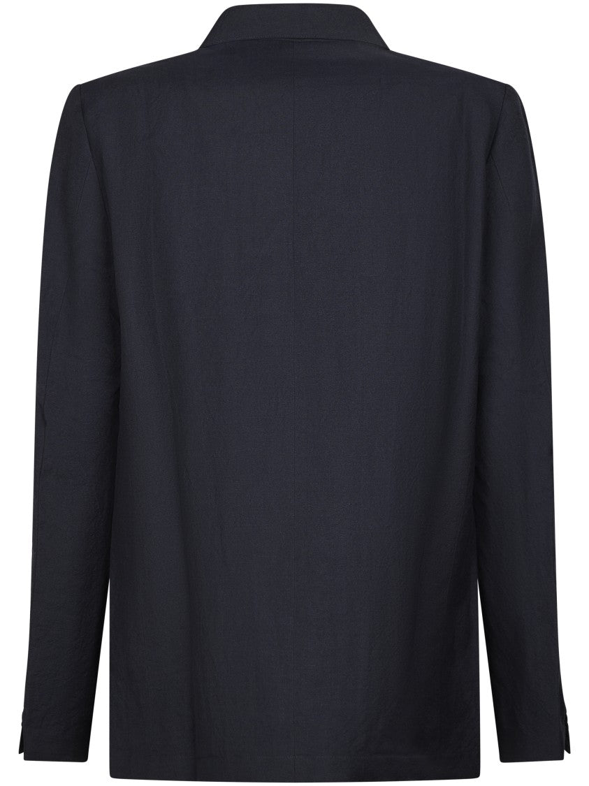 Cellar Door Tailored Blue Jacket With Notched Lapel