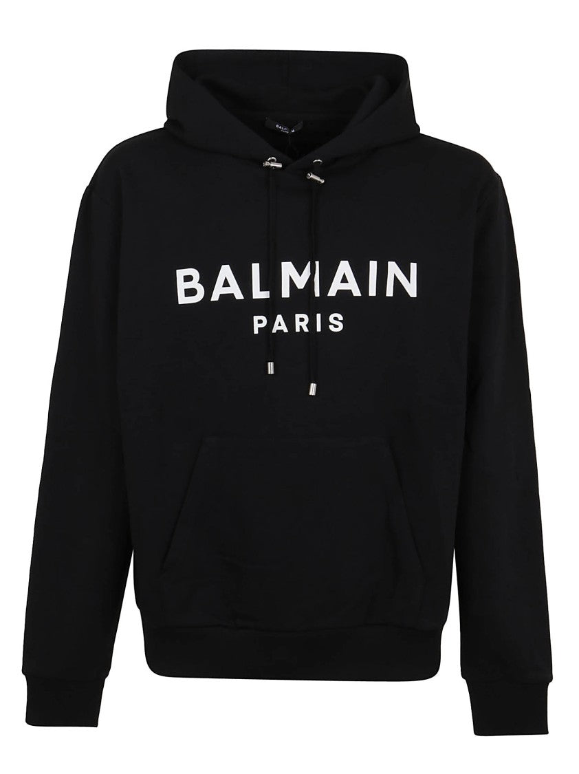 Balmain Contrast Print Hoodie