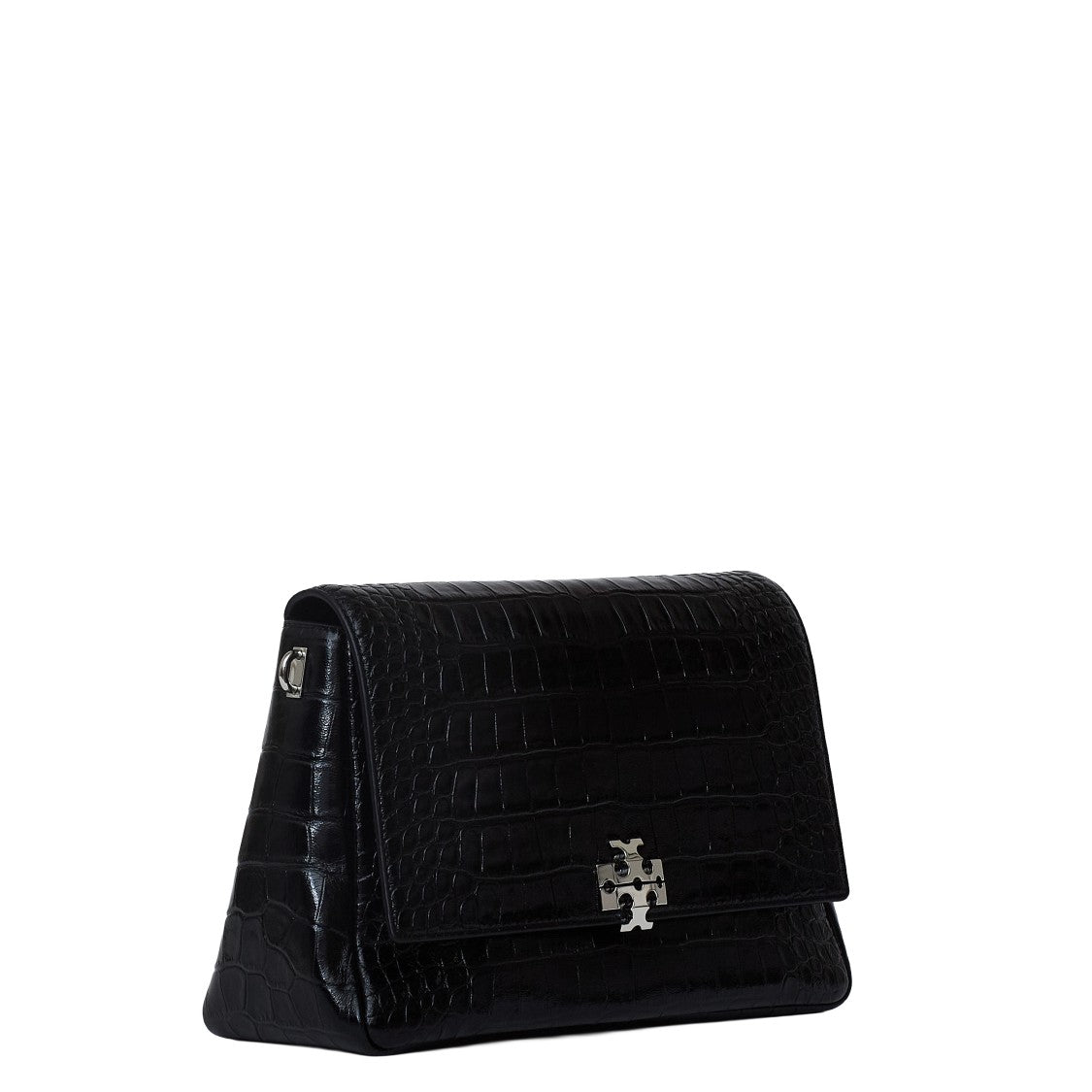 Tory Burch Charlie Embossed Croc Leather Shoulder Bag