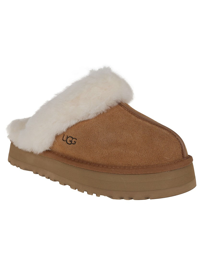 Ugg Disquette Sheepskin And Suede Comfort Slide