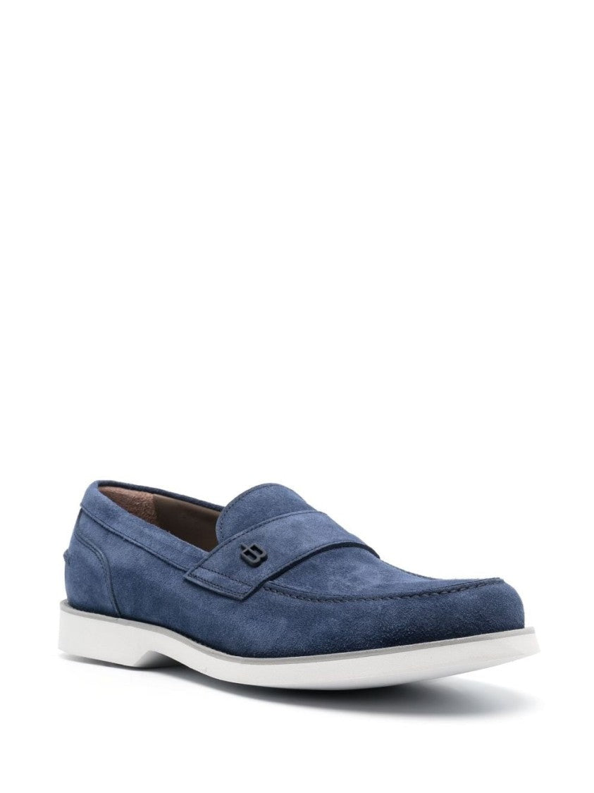 Baldinini Blue Suede Loafers
