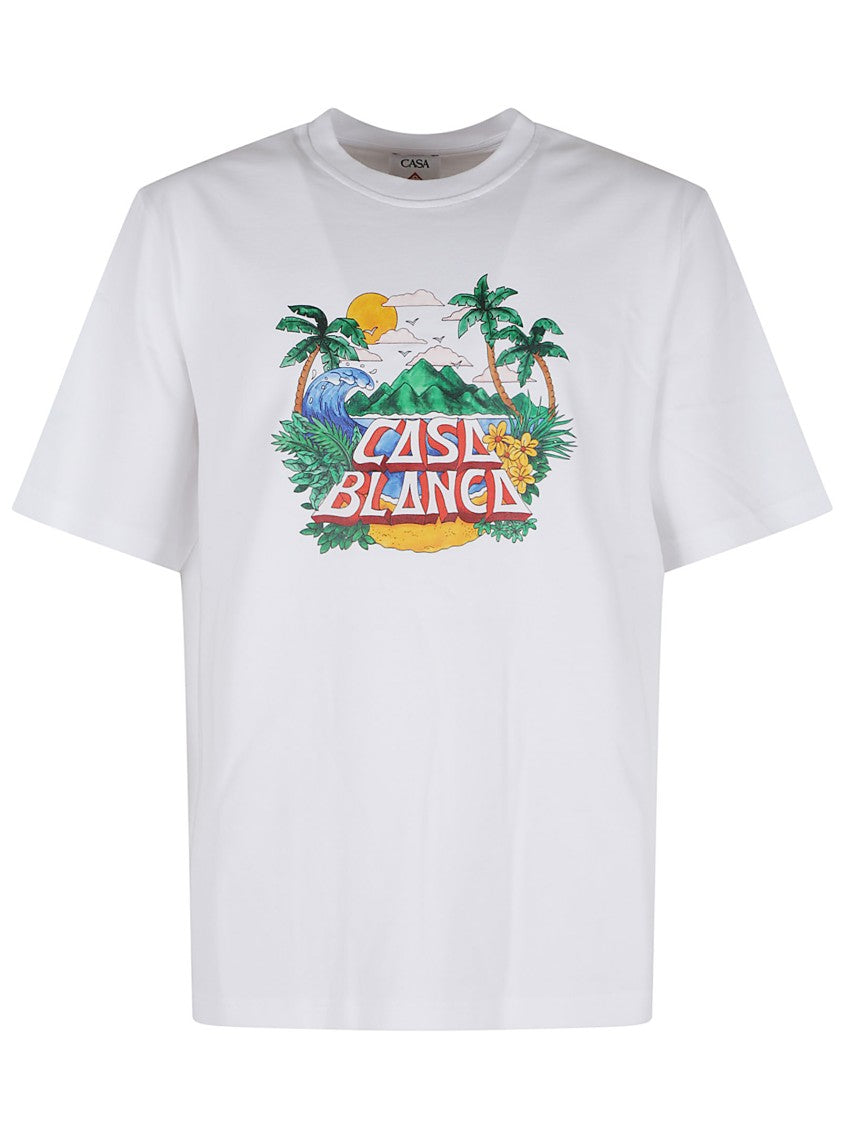 Casablanca Relaxed Fit Graphic Print T-Shirt