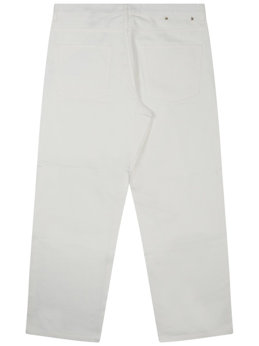 Golden Goose Wide-Leg White Denim Jeans