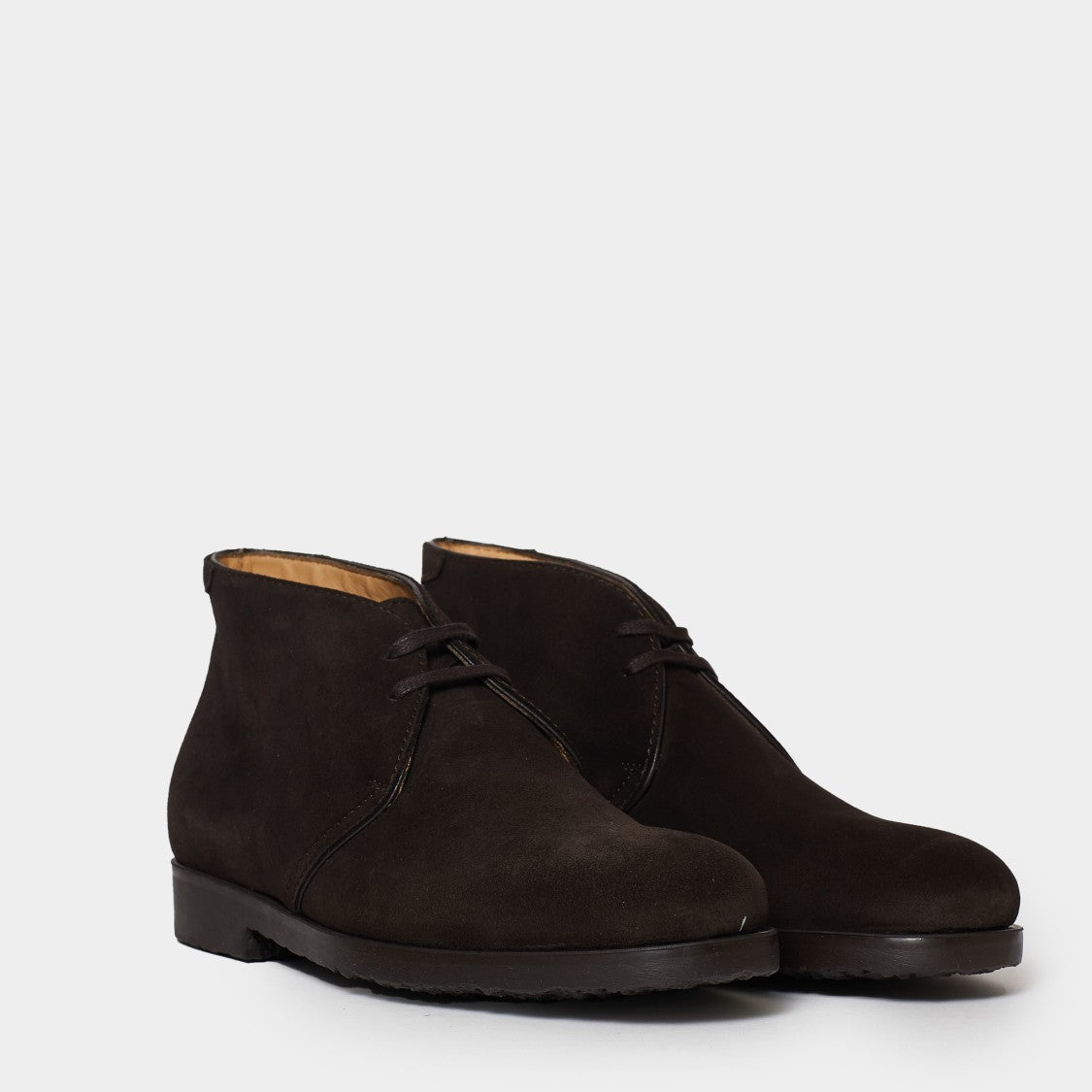 Rossano Bisconti Ankle Boot Tied In Soft Ebony Suede