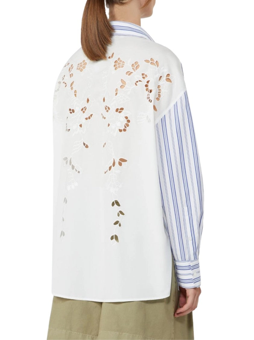 Max Mara Blue And White Striped Shirt
