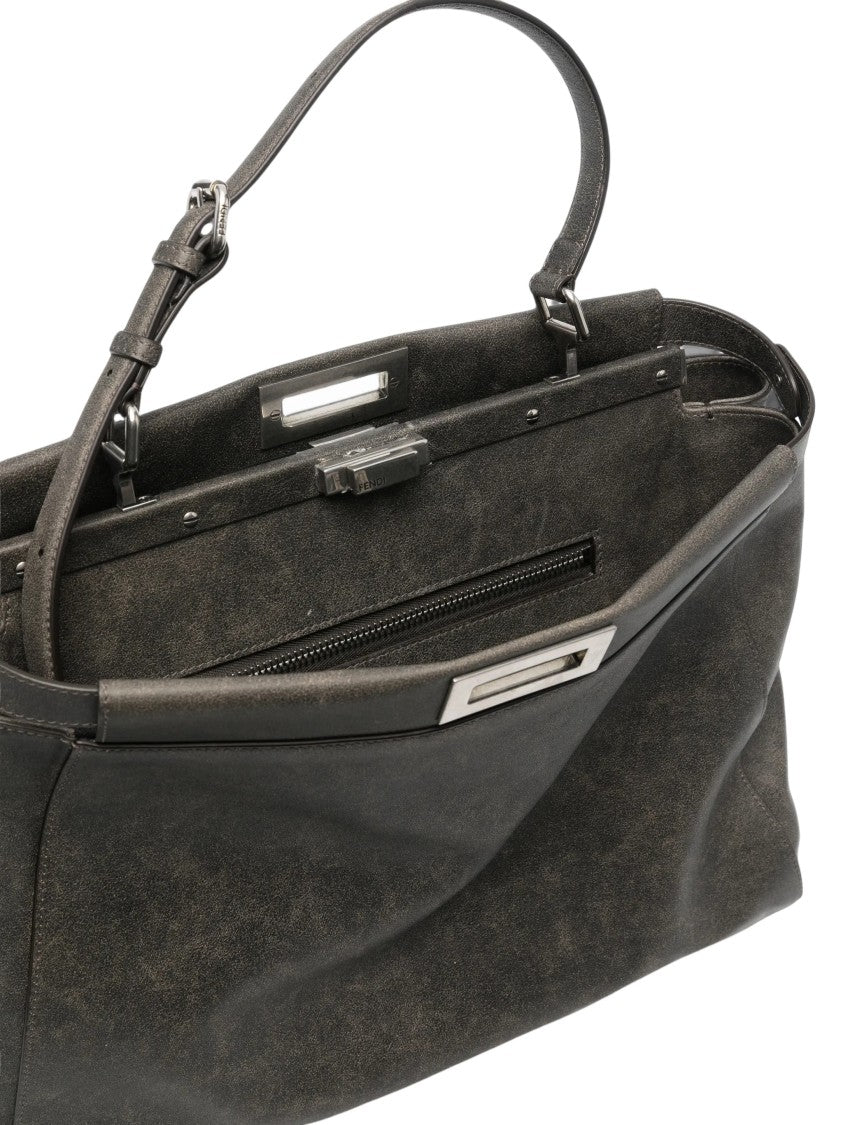 Fendi My Peekaboo Structured Calf Leather Handbag