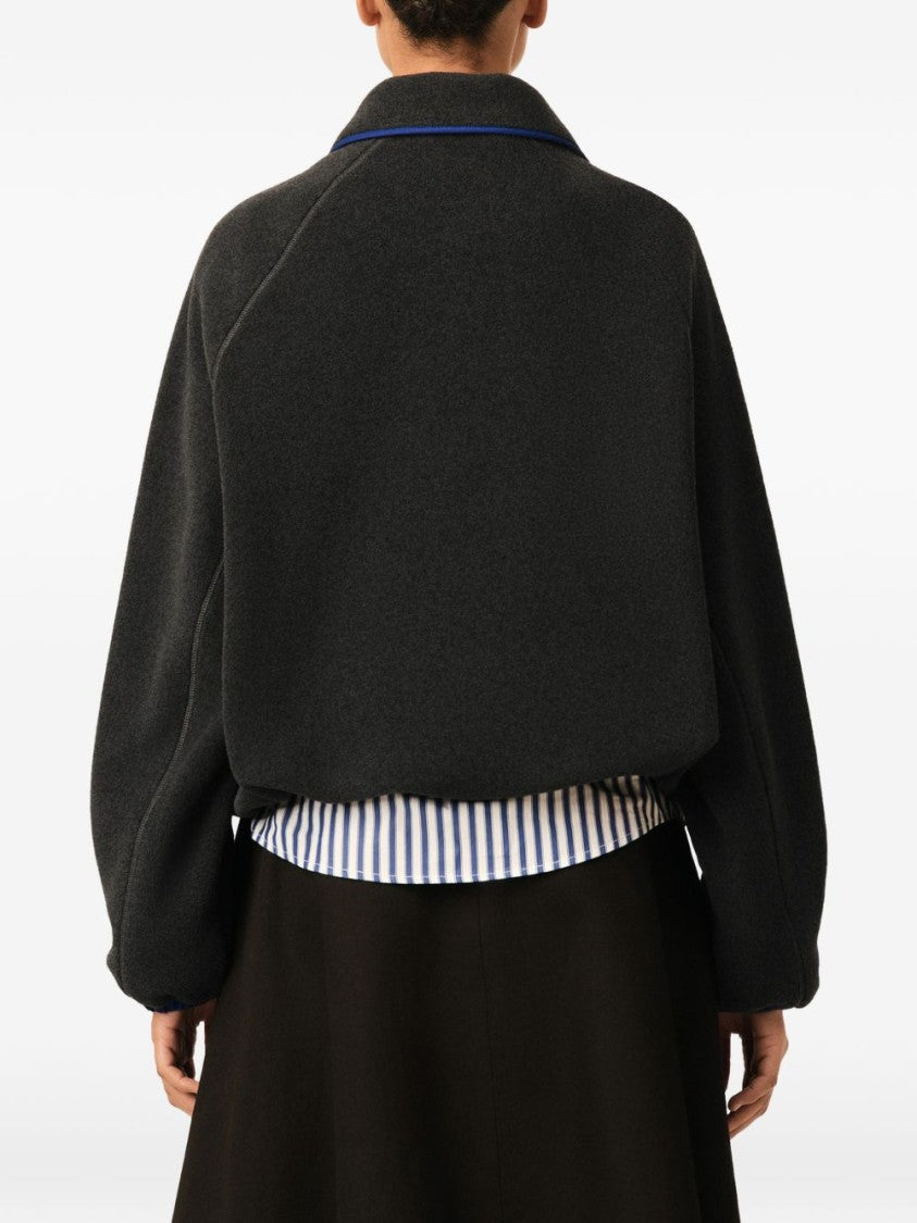 Ami Paris Relaxed-Fit Jacket With High Collar And Vibrant Accents