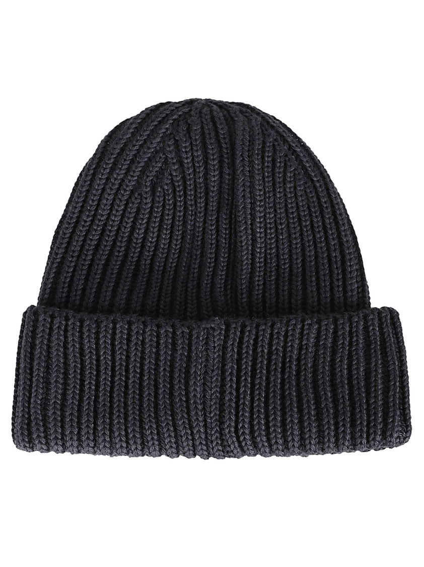 C.P. Company Ribbed Knit Beanie Hat With Integrated Goggle Lenses