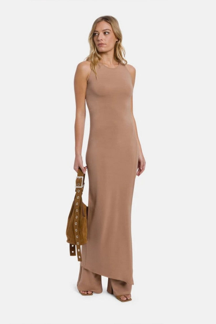 Dondup Brown Racerback Maxi Dress