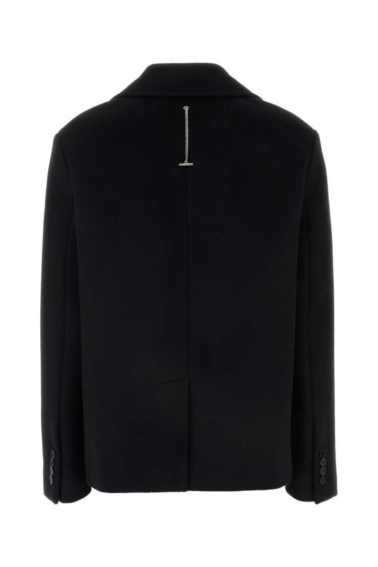 Alexander Mcqueen Black Felt Coat