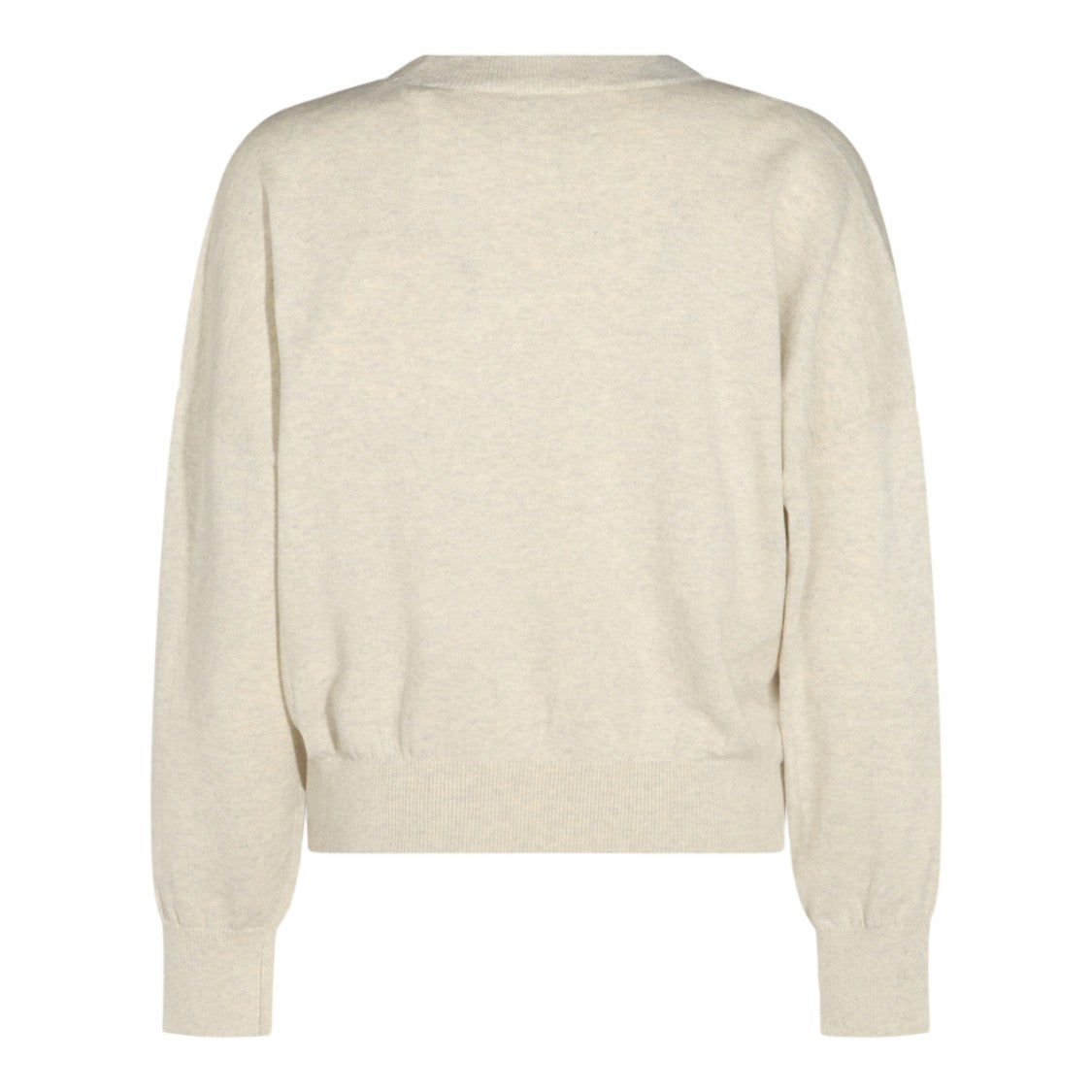Isabel Marant Étoile Light Beige Ribbed Abstract Emblem Knit Sweater