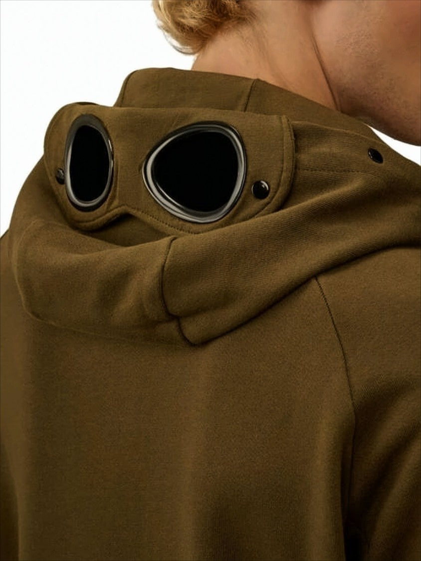 C.P. Company Utilitarian Full Zip Hoodie With Built-In Goggles