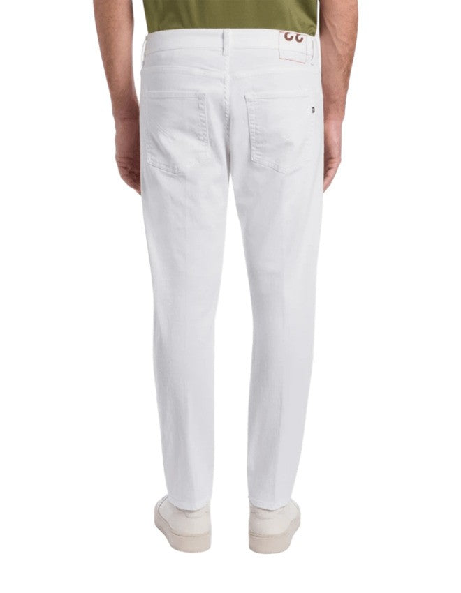 Dondup White Low-Rise Slim Jeans