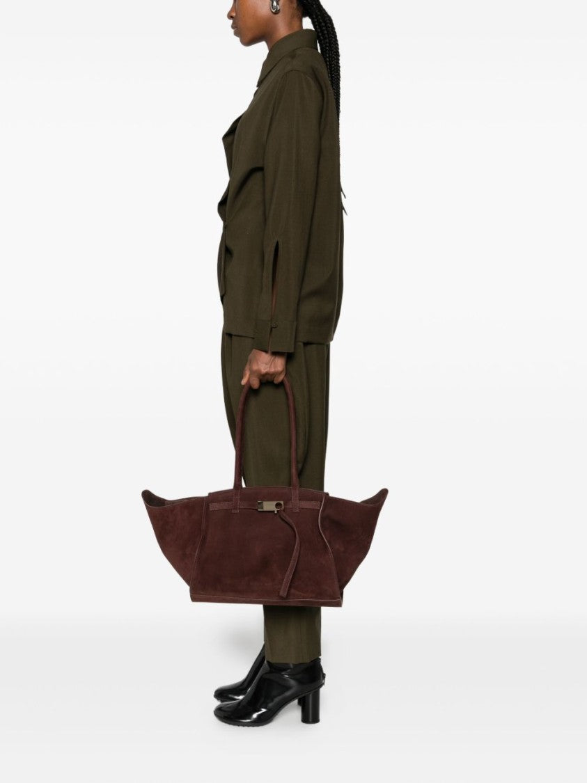 Benedetta Bruzziches Bordeaux Handbag With Winged Silhouette