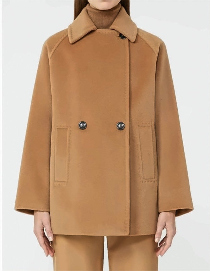 Max Mara Double-Breasted Pea Coat With Tailored Construction